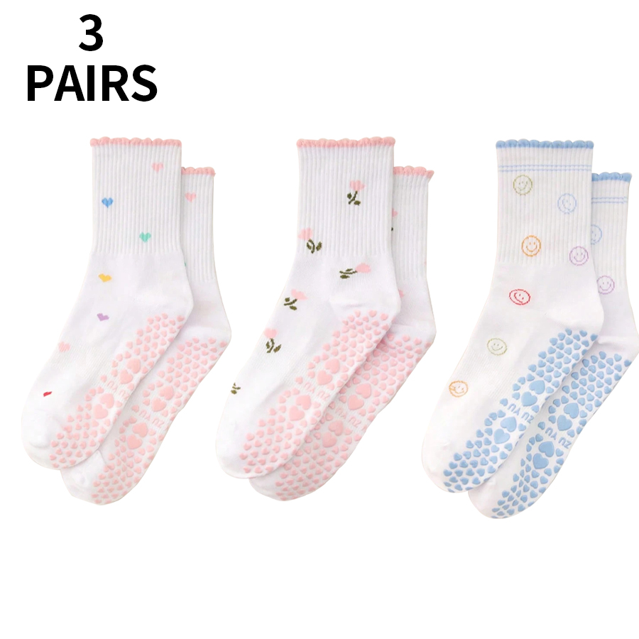 Medias Para Pilates Y Yoga - 1/2/3/4 Paar Damen-Pilates-Socken, weich und bequem,