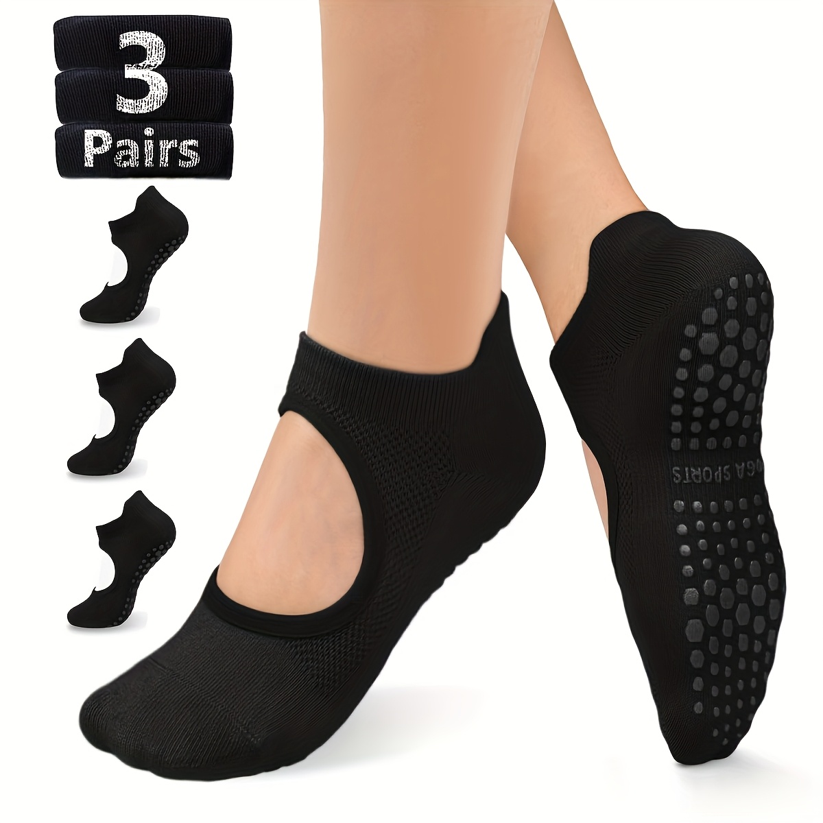 Medias Para Pilates Y Yoga - Rutschfeste Damensocken für Yoga, Barre, Pilates,