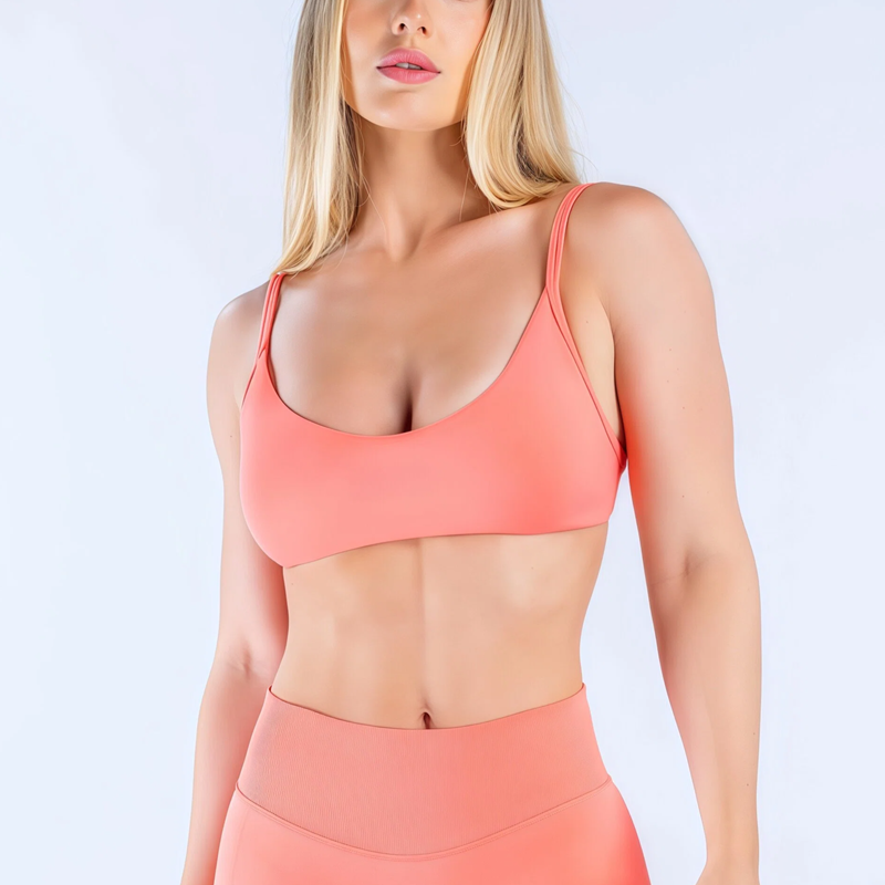 Pilate Yoga Workout - HISTELLO Impact Scoop Neck BH Damen