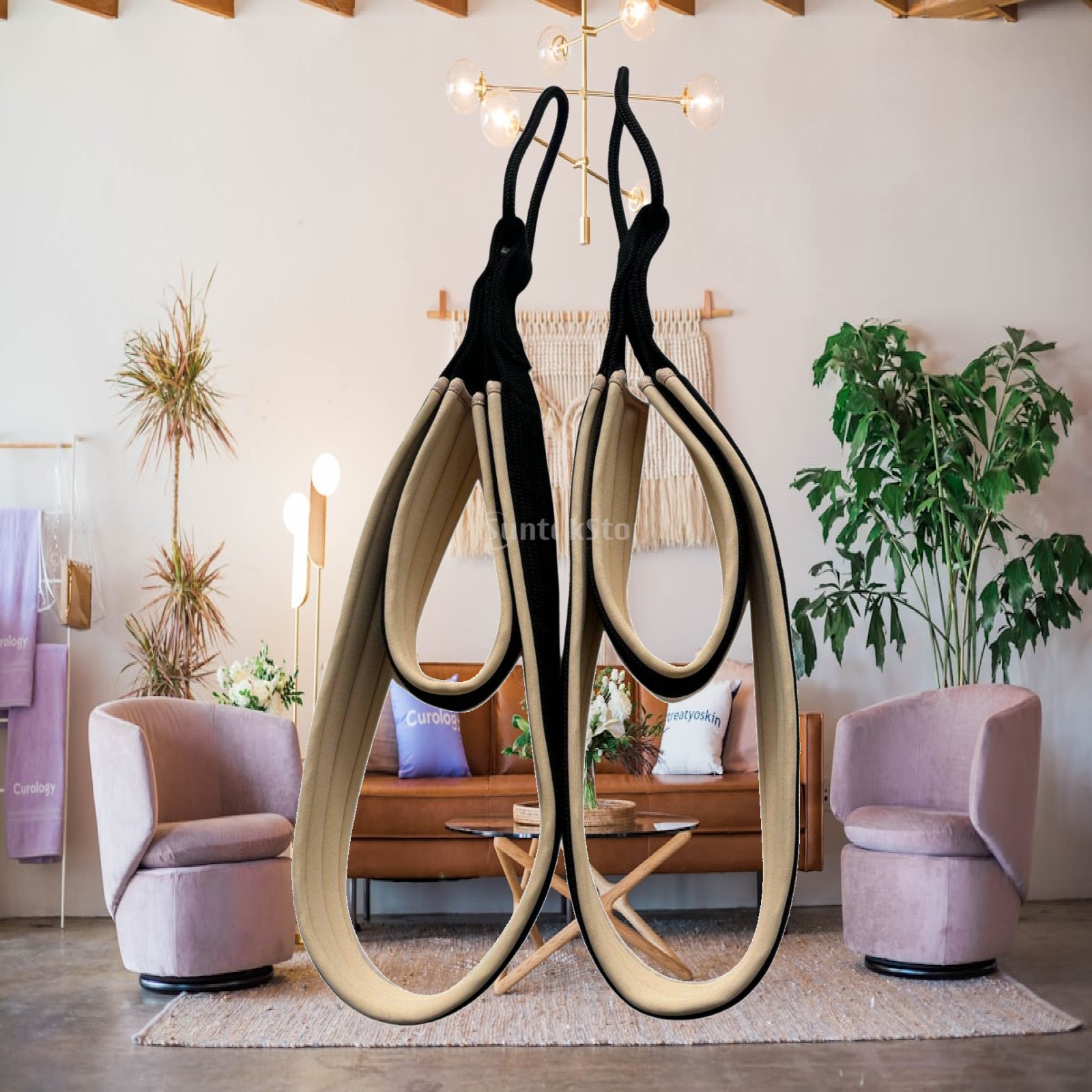 Pilates & Yoga Vida - Pilates-Überkopfgriff mit Rutschfestem Griff, Pilates-Gurt für