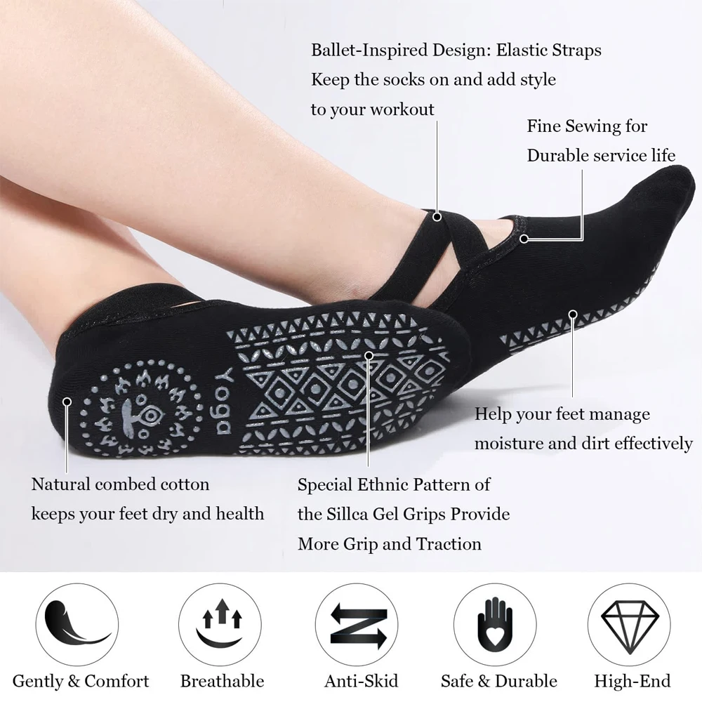1 Paar Yoga-Socken für Frauen  – Pilate Yoga Workout Bewertung und Preis