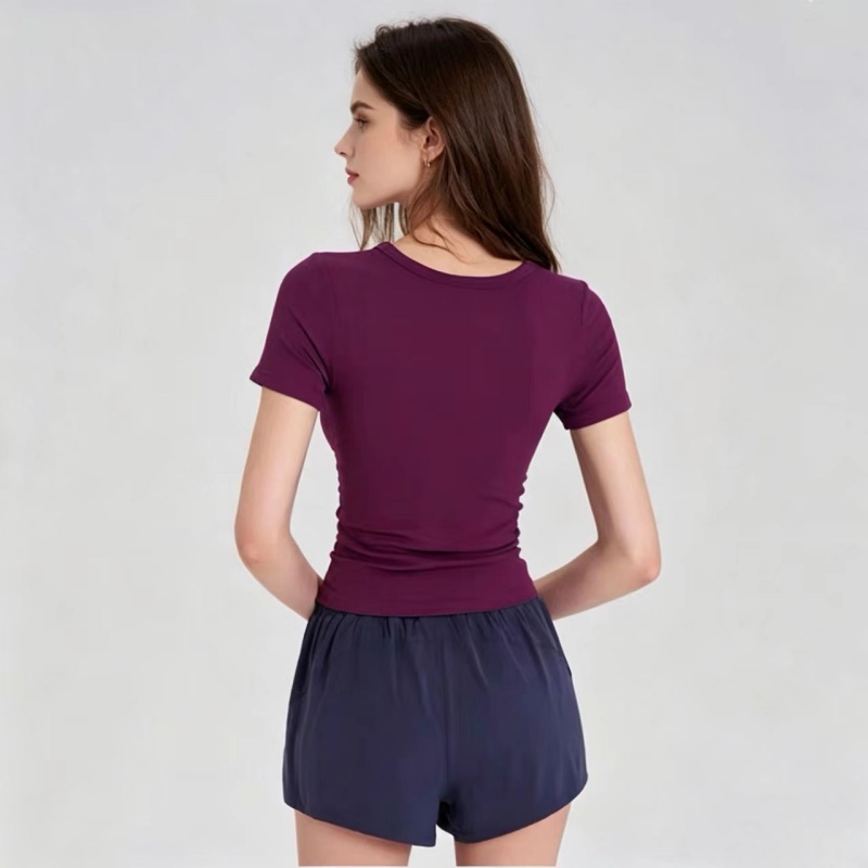 Sommer-Kurzarm-Sportshirt mit  – Pilate Yoga Workout Bewertung und Preis